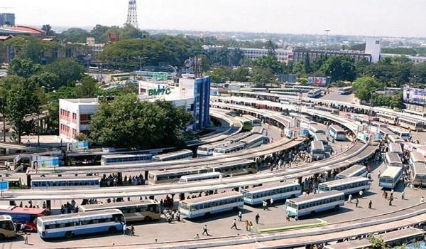 The Majestic Bus Stand in Bangalore